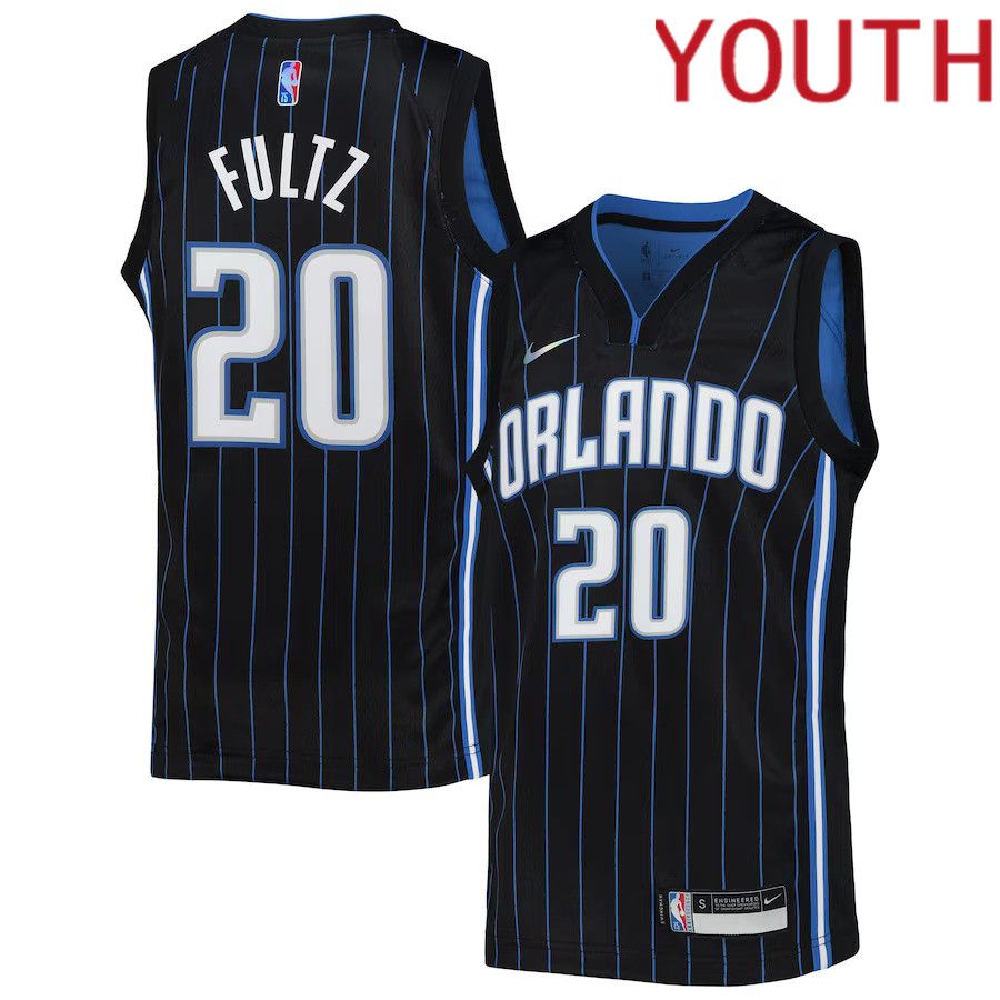 Youth Orlando Magic 20 Markelle Fultz Nike Black Diamond Swingman NBA Jersey